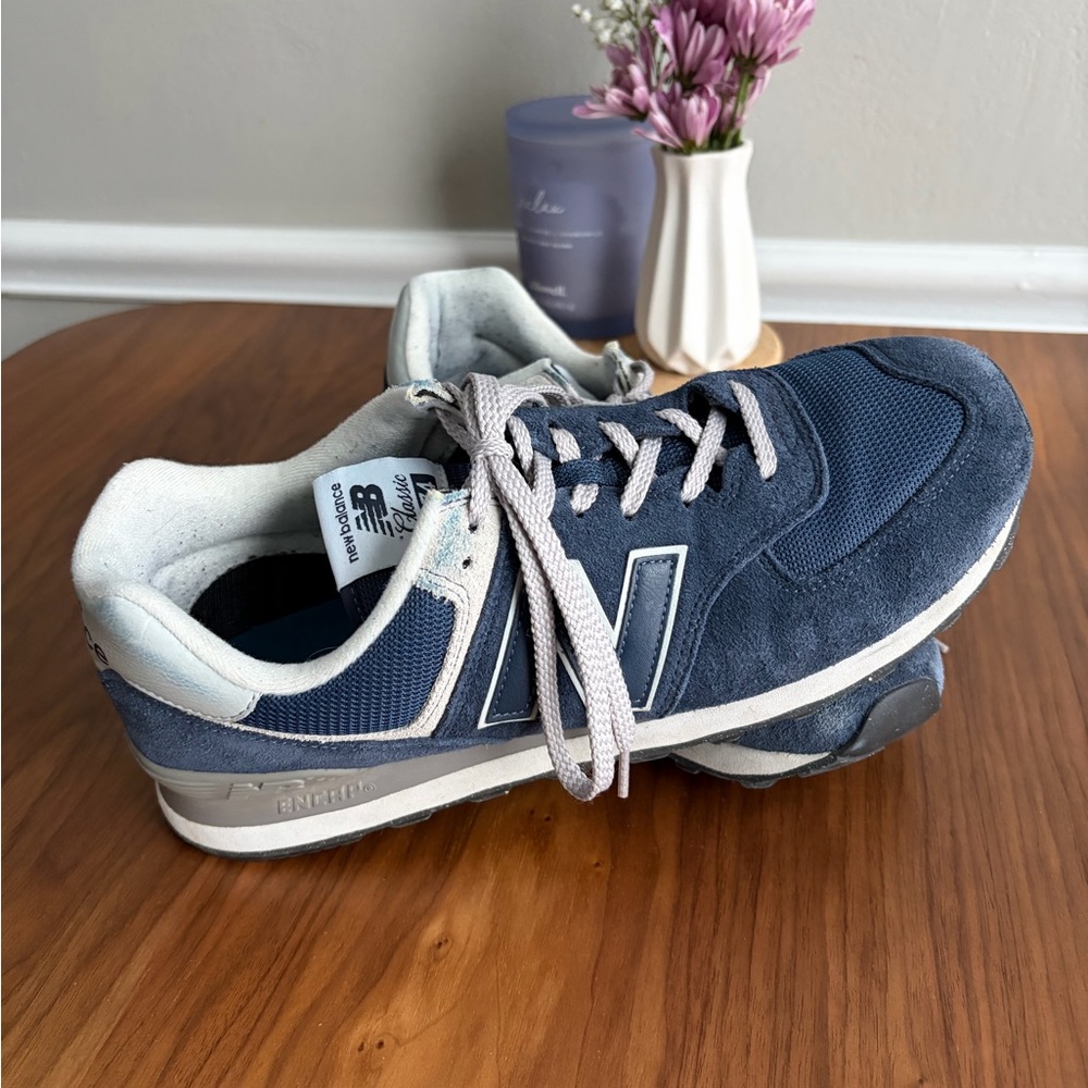 New Balance 574 Men's Blue and Gray Sneakers